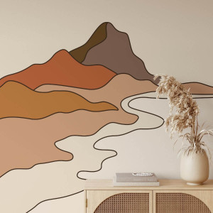 Tapeta na ścianę - volcano lines , rodzaj - tapeta flizelinowa laminowana