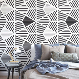 Deco stripes - tapeta ścienna , rodzaj - tapeta flizelinowa