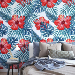 Floral design - tapeta na ścianę , rodzaj - próbka tapety 50x50cm