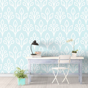 Floral marine - tapeta na ścianę , rodzaj - tapeta flizelinowa laminowana