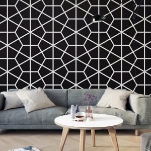 Geometric edge - tapeta na ścianę , rodzaj - tapeta winylowa strukturalna