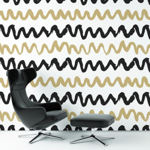 Golden waves - tapeta na ścianę , rodzaj - próbka tapety 50x50cm