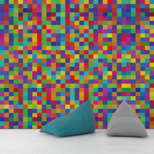 Multicolour art - tapeta na ścianę , rodzaj - tapeta flizelinowa