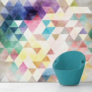 Triangle calm - tapeta na ścianę , rodzaj - próbka tapety 50x50cm