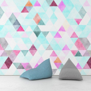 Triangle ice - tapeta na ścianę , rodzaj - tapeta winylowa strukturalna
