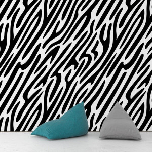 Zebra - tapeta na ścianę , rodzaj - tapeta flizelinowa