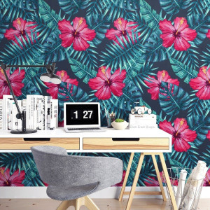 Tropical art - tapeta na ścianę , rodzaj - tapeta flizelinowa