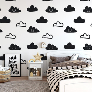 Happy clouds - tapeta ścienna , rodzaj - tapeta flizelinowa