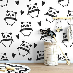 Pandaland - tapeta ścienna , rodzaj - tapeta winylowa strukturalna