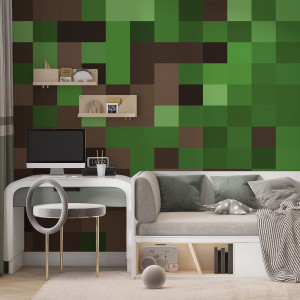 Tapeta dla dzieci - gamer blocks , rodzaj - próbka tapety 50x50cm