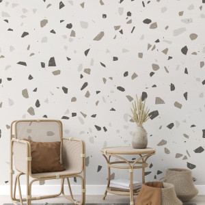 Tapeta na ścianę - boho terrazzo , rodzaj - tapeta flizelinowa laminowana