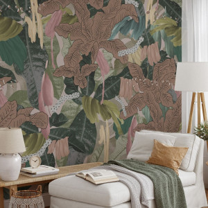 Tapeta na ścianę - floral connection , rodzaj - tapeta flizelinowa
