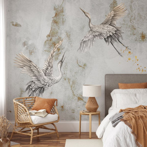 Tapeta na ścianę - golden phoenix , rodzaj - próbka tapety 50x50cm