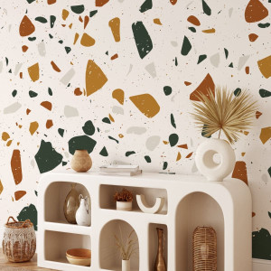 Tapeta na ścianę - huge terrazzo , rodzaj - tapeta flizelinowa laminowana