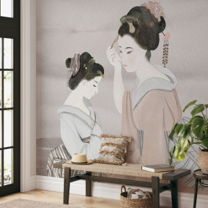 Tapeta na ścianę - kimono art , rodzaj - tapeta flizelinowa