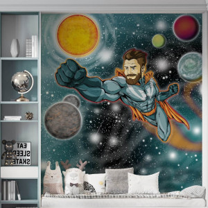 Tapeta na ścianę - space hero , rodzaj - tapeta flizelinowa
