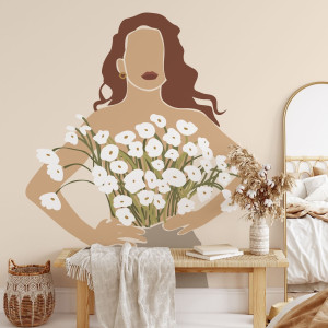 Tapeta na ścianę - flowerbody , rodzaj - tapeta winylowa strukturalna