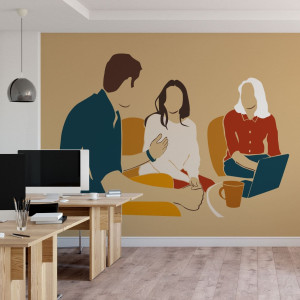 Tapeta na ścianę - office vibe , rodzaj - tapeta flizelinowa laminowana