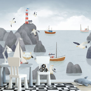 Tapeta na ścianę - sea landview , rodzaj - próbka tapety 50x50cm