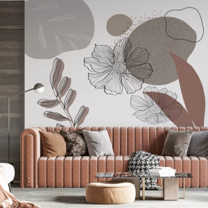 Tapeta na ścianę - trend of flower , rodzaj - tapeta flizelinowa laminowana