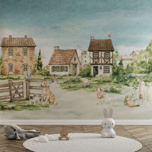 Tapeta na ścianę - farmhouse area , rodzaj - tapeta flizelinowa