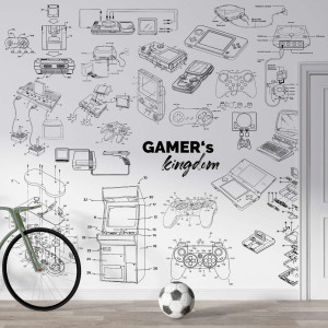 Tapeta na ścianę - gamer's kingdom , rodzaj - tapeta flizelinowa laminowana
