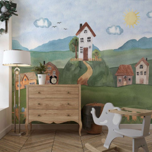 Tapeta na ścianę - house on the hill , rodzaj - tapeta flizelinowa