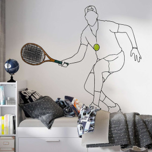 Tapeta na ścianę - tenis player , rodzaj - tapeta winylowa strukturalna