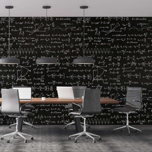 Tapeta na ścianę - blackboard math , rodzaj - próbka tapety 50x50cm