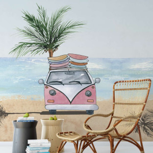 Tapeta na ścianę - california beach , rodzaj - próbka tapety 50x50cm