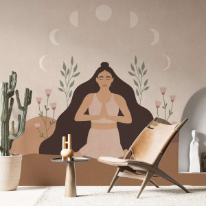 Tapeta na ścianę - meditation space , rodzaj - próbka tapety 50x50cm
