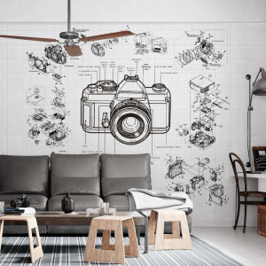 Tapeta na ścianę - photo technics , rodzaj - tapeta flizelinowa