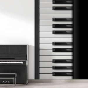 Tapeta na ścianę - piano keyboard , rodzaj - tapeta winylowa strukturalna