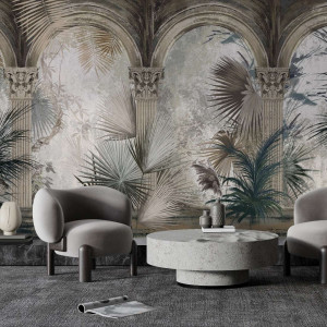 Tapeta na ścianę - tropical palace , rodzaj - tapeta flizelinowa laminowana