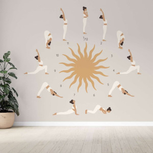 Tapeta na ścianę - yoga sun , rodzaj - tapeta winylowa strukturalna