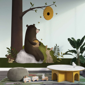 Tapeta na ścianę - honeybear , rodzaj - tapeta winylowa strukturalna