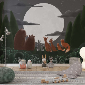 Tapeta na ścianę - night picnic , rodzaj - tapeta flizelinowa laminowana