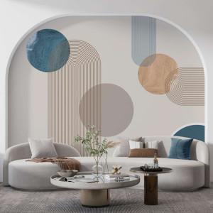 Tapeta na ścianę - arche circles , rodzaj - tapeta flizelinowa