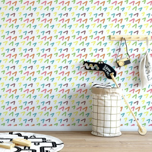 Tapeta dla dzieci - rainbow ticks , rodzaj - tapeta winylowa strukturalna