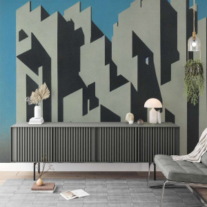Tapeta 3d na ścianę - bauhaus shapes , rodzaj - próbka tapety 50x50cm