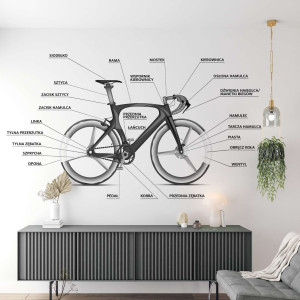 Tapeta na ścianę - bike parts diagram , rodzaj - tapeta flizelinowa laminowana