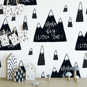 Tapeta dziecięca - dream big little one , rodzaj - tapeta winylowa strukturalna