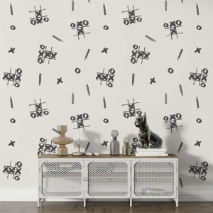 Tapeta na ścianę - tick-tack-toe , rodzaj - próbka tapety 50x50cm