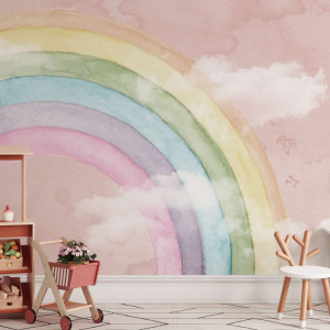 Tapeta na ścianę - cloudy rainbow , rodzaj - próbka tapety 50x50cm
