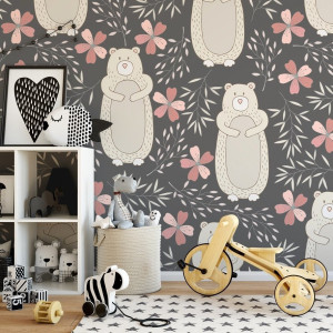 Tapeta dziecięca - sweet bears , rodzaj - tapeta flizelinowa