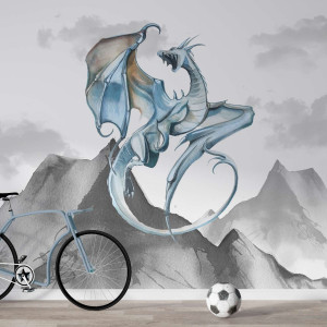 Tapeta dziecięca - majestic dragon , rodzaj - próbka tapety 50x50cm