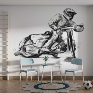 Tapeta na ścianę - speedway fan , rodzaj - tapeta flizelinowa