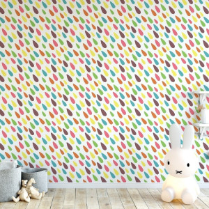 Tapeta dziecięca - rainbow drops , rodzaj - próbka tapety 50x50cm