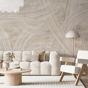 Tapeta na ścianę - lines of beige , rodzaj - próbka tapety 50x50cm