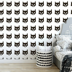 Tapeta dziecięca - happy batman , rodzaj - tapeta winylowa strukturalna